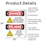 Signmission Electric Meter Room No Storage Bilingual Danger Sign, Aluminum, 18in W x 24in L, 2PK OS-2PACK-DS-A-1824-VS-1192 - alternate 3